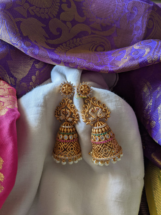 Peacock Earrings - Premium Quality-G357