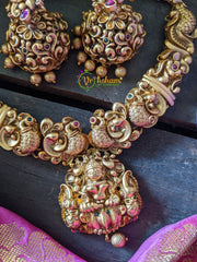 Gold look alike Lakshmi small neckpiece - G315