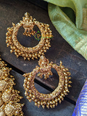 Gold Look Alike Premium Quality Lakshmi Haaram with Chandbali Earrings-G373