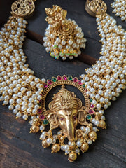 Temple Choker Neckpiece -Ganesha -G863