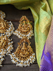 Rice Pearl Temple Guttapusalu Short Neckpiece -Lakshmi -G125