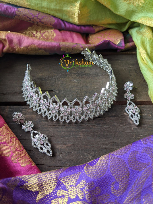 Premium American Diamond High Neck choker -G153