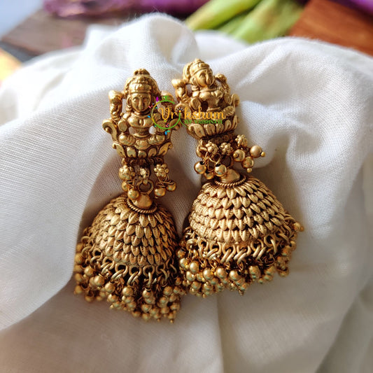 Lakshmi Ghungroo Jhumkas -Temple jhumkas -G989