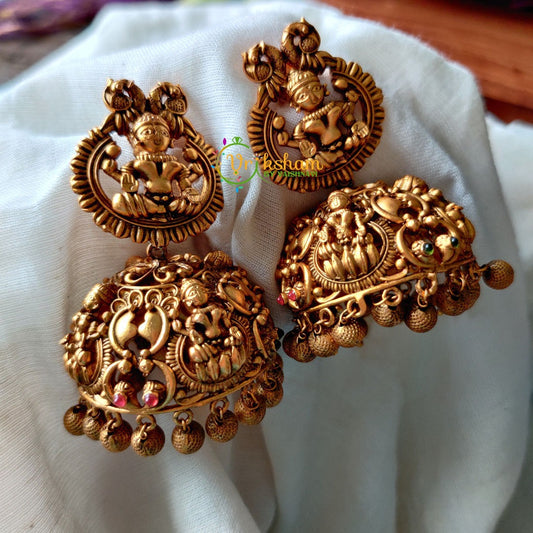 Lakshmi Jhumkas -Premium Temple Jhumkas-G986