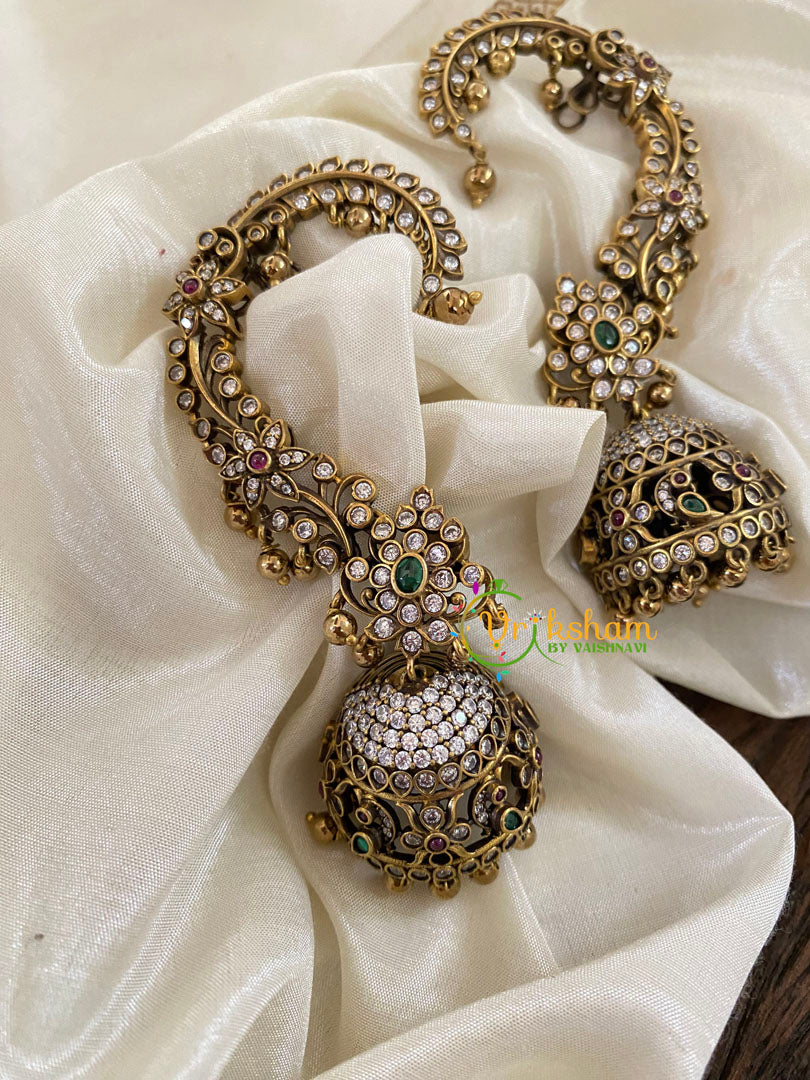 Victorian Diamond Bluetooth Jhumkas -Cuff Jhumkas -VV894