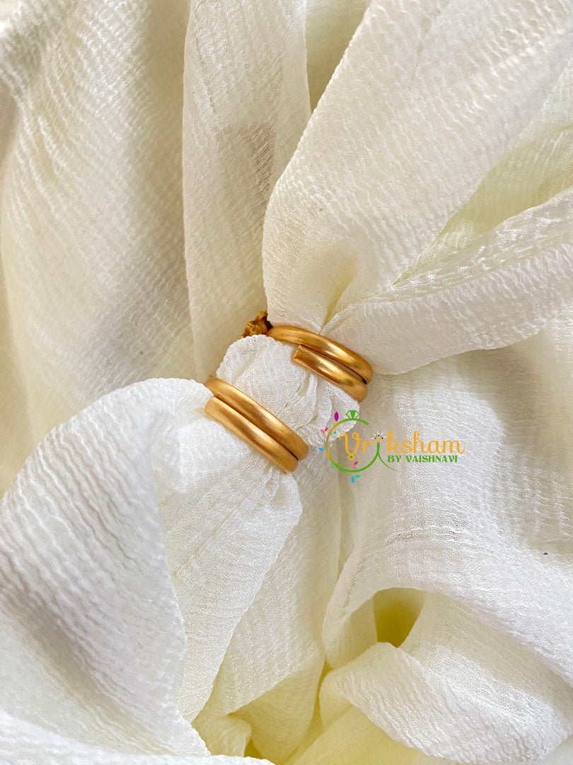 Premium AD Stone Toe Rings -White-G10013
