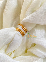 Premium AD Stone Toe Rings -Red-G10043