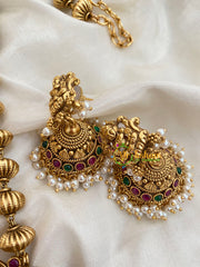 Gold Look Alike Lakshmi Pendant Malai Neckpiece-G4004