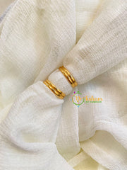 Premium AD Stone Toe Rings -Green-G10057