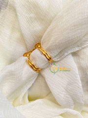 Premium AD Stone Toe Rings -Rose -White Stone-G10005