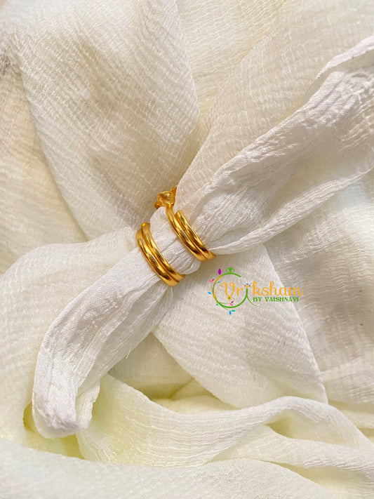 Premium AD Stone Toe Rings -Flower in Flower-White Stone-G10004