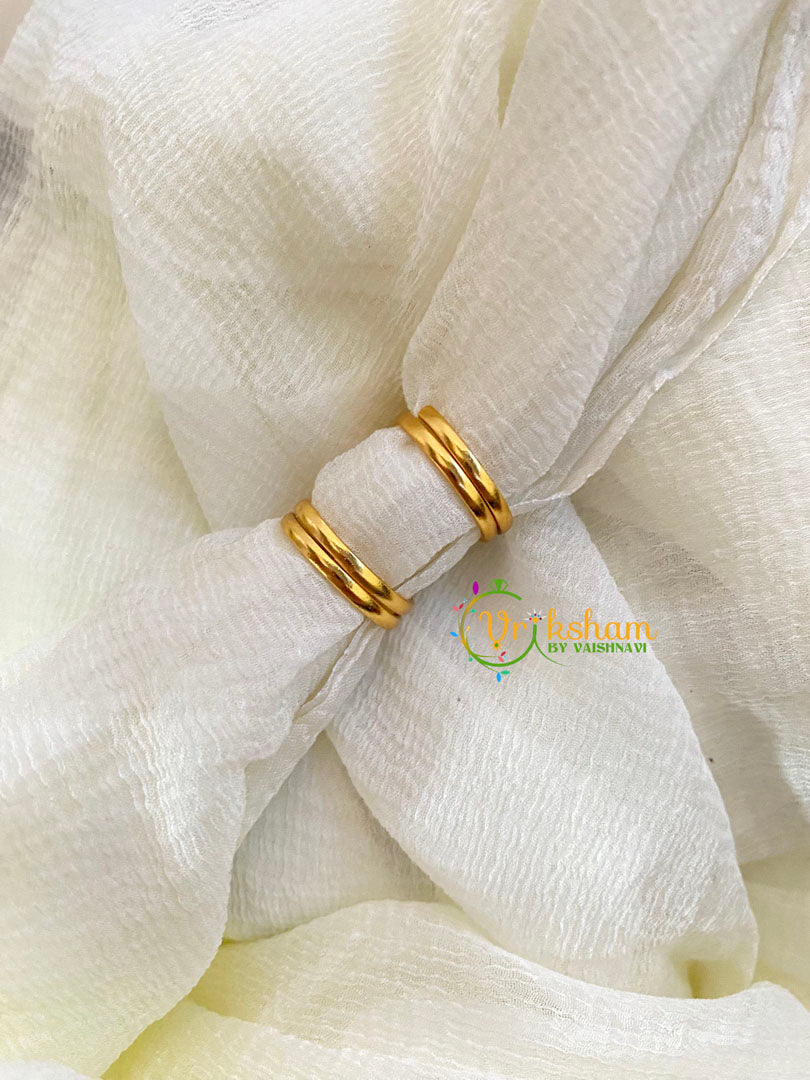Premium AD Stone Toe Rings -Green-G10054