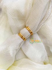 Premium AD Stone Toe Rings -Green-G10054