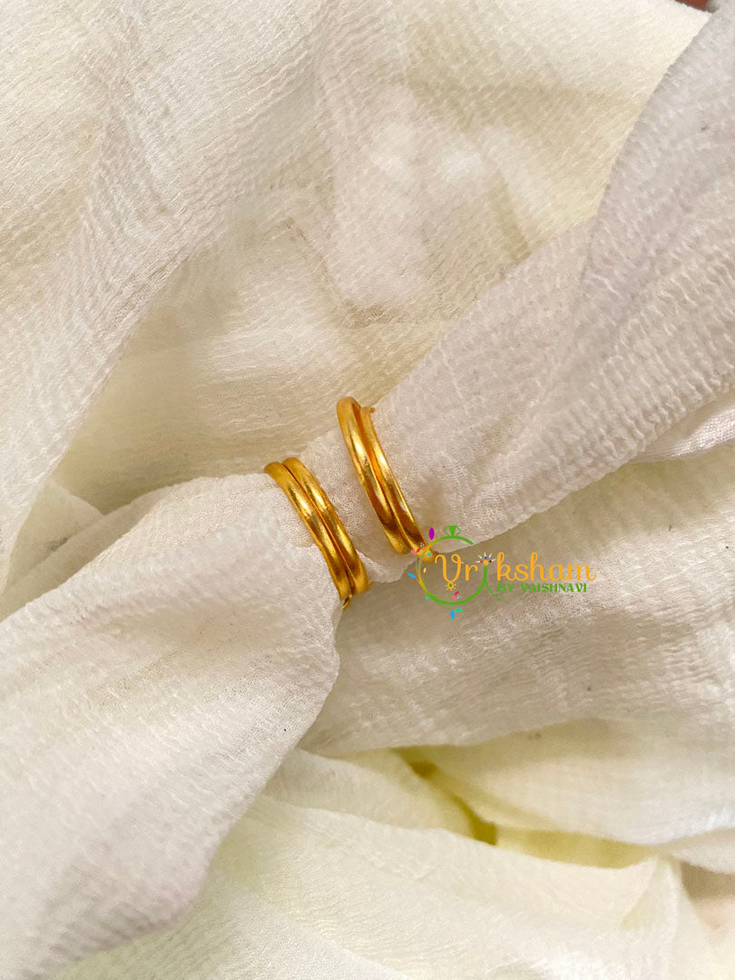 Premium AD Stone Toe Rings -Pearl-G10070