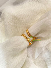 Premium AD Stone Toe Rings -Pearl-G10062