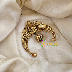 Lakshmi Arch Shaped Single Jada Billai -Bun Billai-Red Green-G10609