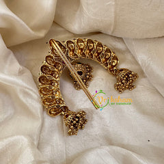 Lakshmi Arch Shaped Single Jada Billai -Bun Billai-Ghungroo-G10608