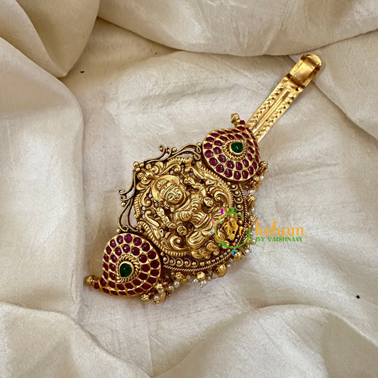 Antique Gold Look Alike Hair clip-Lakshmi Hair Clip -G10600