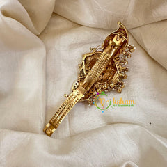 Antique Gold Look Alike Hair clip-Lakshmi Hair Clip -G10600