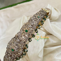 Premium Victorian Diamond Bridal Hipbelt -Green-G10740