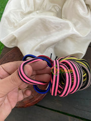 Daily Wear Hair bands-Black Striped Rubber Bands-H007