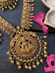 Premium Gold Look Alike Lakshmi Short Neckpiece -G2610