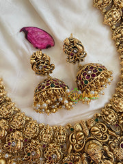 Traditional Lakshmi Pendant Peacock Neckpiece-Gold-G5380
