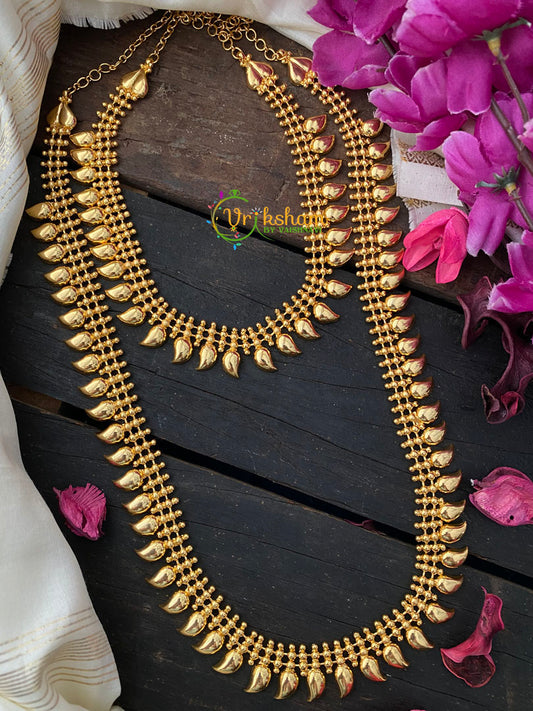 Gold Look Alike Traditional Maanga Malai Haram; Short Neckpiece -G2631