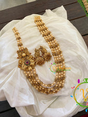 Gold and Pearl Malai with single Mogappu-G7408