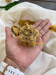 Gold Look Alike Lakshmi Kumkum Box-G6040