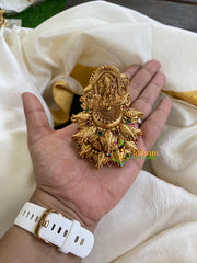 Gold Look Alike Lakshmi Kumkum Box with Elephants-G6041