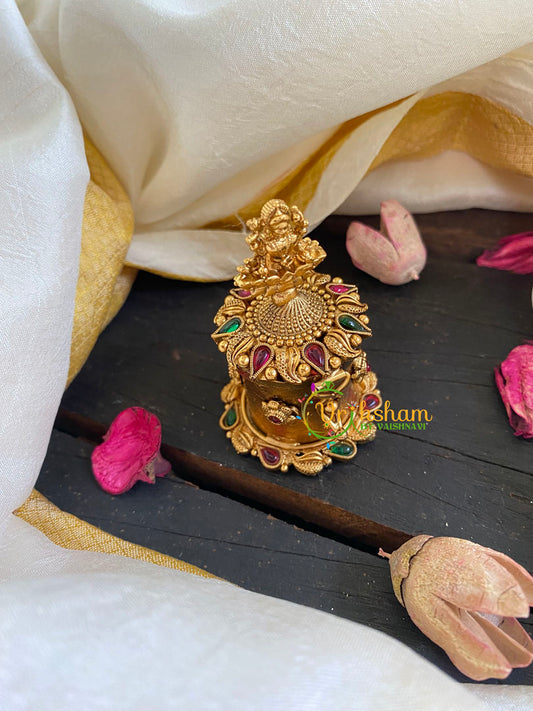 Gold Look Alike Lakshmi Kumkum Box-G6043