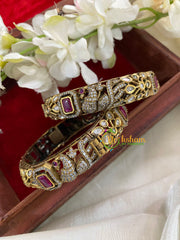 Victorian Diamond Bangles-Red White -VV914