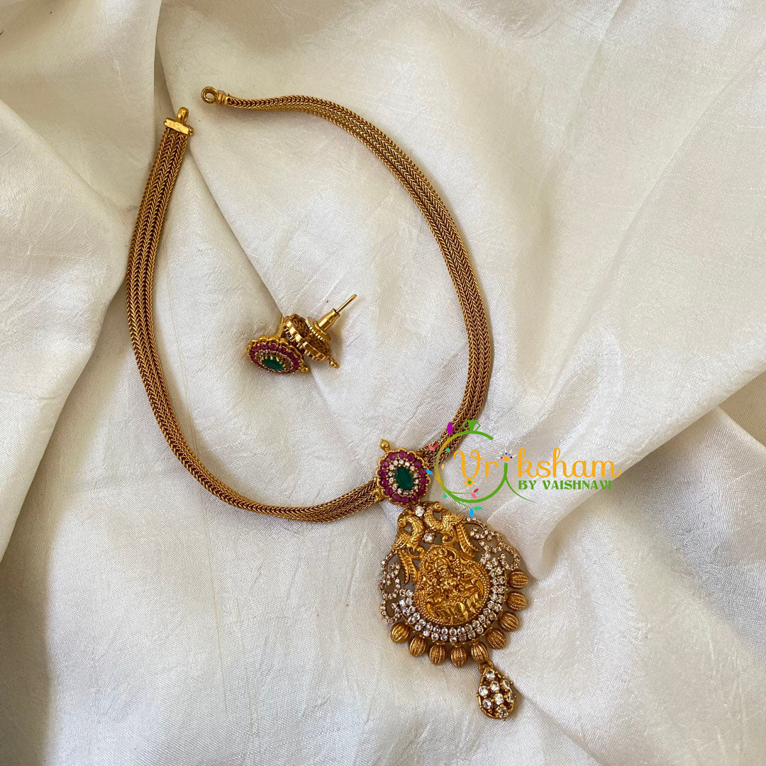 Lakshmi Pendant Short neckpiece -G6463