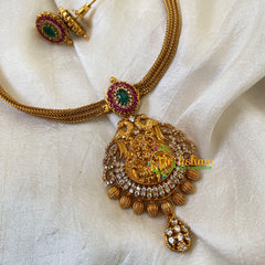 Lakshmi Pendant Short neckpiece -G6463