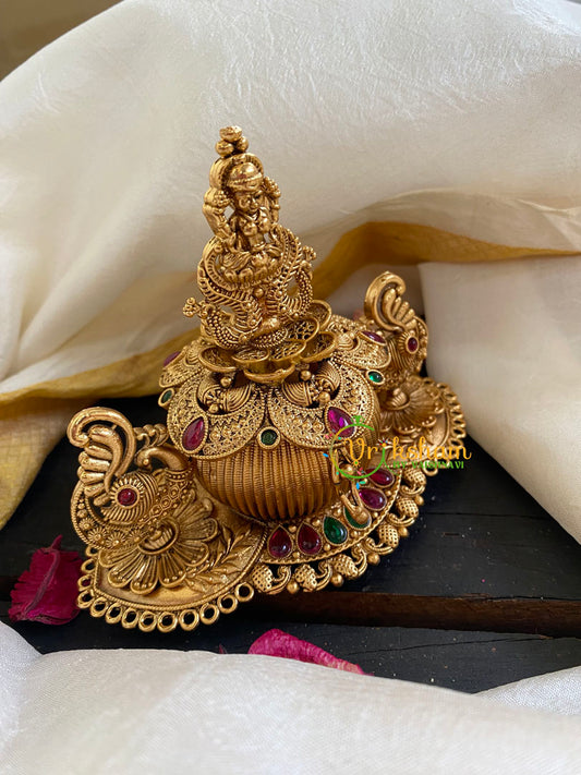 Gold Look Alike Lakshmi Kumkum Box-G6060