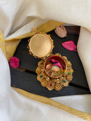 Gold Look Alike Lakshmi Kumkum Box-G6061