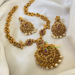 Lakshmi Pendant Short neckpiece -G6461