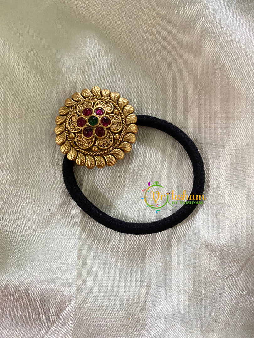 Gold Pendant Rubber Band -Festive Hair band -Red Green-H425