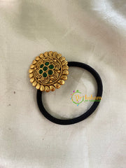 Gold Pendant Rubber Band -Festive Hair band -Green-H433