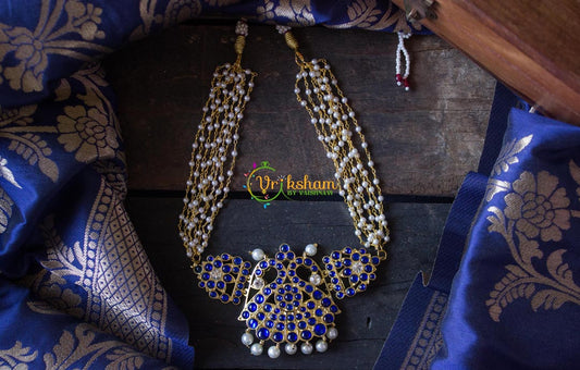 Precious Kemp pearl neckpiece - Blue-G771