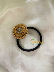 Gold Pendant Rubber Band -Festive Hair band -Pearl-H449