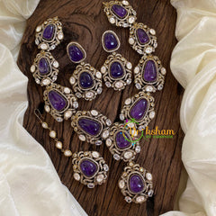 Purple Victorian Diamond Short Neckpiece -VV1249