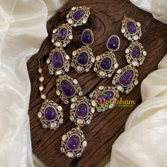 Purple Victorian Diamond Short Neckpiece -VV1249