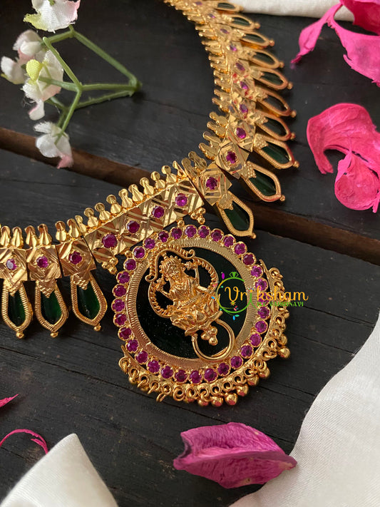 Gold Look Alike Palakka Lakshmi Short Neckpiece-G4183