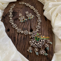 Green Victorian Diamond Short Neckpiece -VV1182