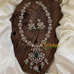 Green Victorian Diamond Short Neckpiece -VV1182