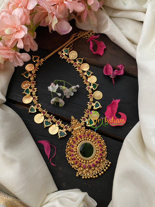 Traditional Lakshmi Coin Palakka Neckpiece-G4269