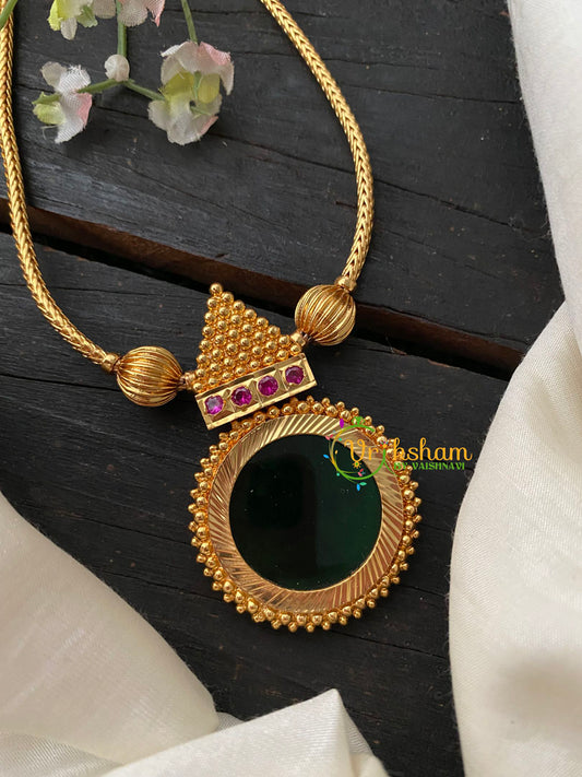 Traditional Kerala Palakka Pendant Neckpiece 2-G4253