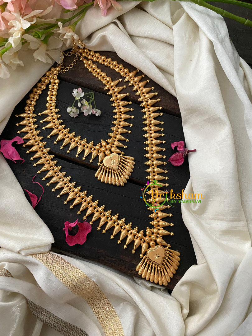Traditional Kerala Bridal Neckpiece Set-Heart-G4298